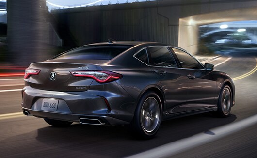 Acura 2021 TLX SH-AWD driving at night