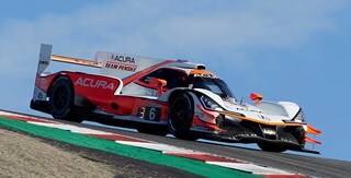 Acura Motorsports ARX-05 3/4 view racing at 