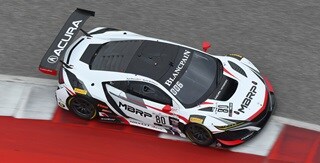 The Racers Edge Motorsports’ Acura NSX GT3 Evo racing view from top