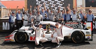 Acura Team Penske celebrates at Mid-Ohio