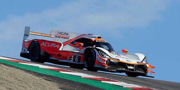 Acura Motorsports ARX-05 3/4 view racing at 