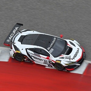 The Racers Edge Motorsports’ Acura NSX GT3 Evo racing view from top