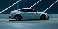 Acura Integra Type S shown in Platinum White Pearl in profile view