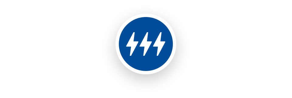 Icon representing fast EV charging speed