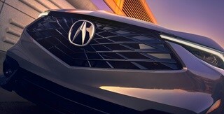 Acura 2025 ADX A-Spec Package in Urban Gray Pearl with Acura Genuine Accessories the frameless Diamond Pentagon Grille
