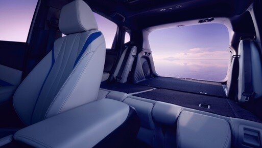 2026 Acura ADX A-Spec with Advance Package shown in Orchid interior, with a detail of its cargo space.