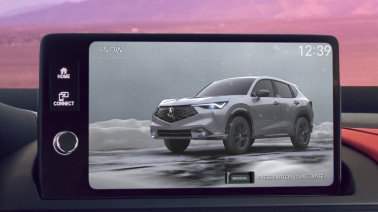 2026 Acura ADX featuring the Integrated Dynamics System in Snow mode.