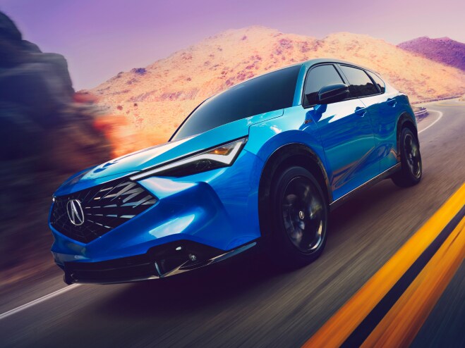 2026 Acura ADX A-Spec shown in Double Apex Blue Pearl II.