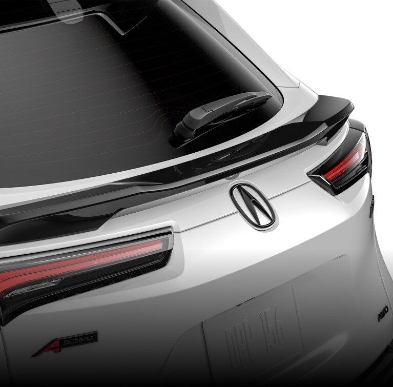 2026 Acura ADX A‑Spec featuring Tailgate Spoiler accessory. 2026 Acura ADX A‑Spec featuring Tailgate Spoiler accessory.
