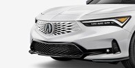 2026 Acura Integra shown in Platinum White Pearl featuring the Front Grille.