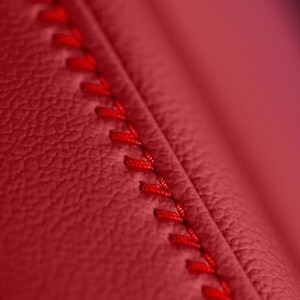 2026 Acura Integra red stitching detail.