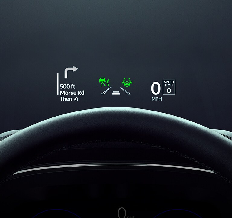 2022 Acura MDX Head-Up Display close up