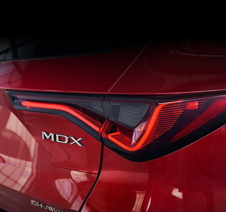 2022 Acura MDX A-Spec taillight with light on