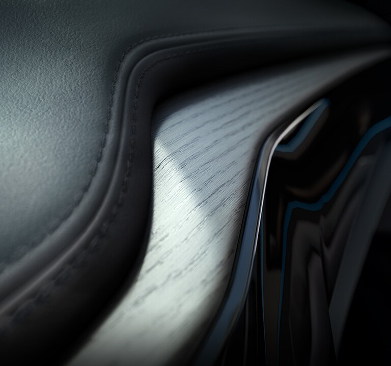 2022 Acura MDX Advance wood and leather detail
