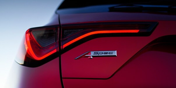 2022 Acura MDX Chicane LED taillights frame the rear