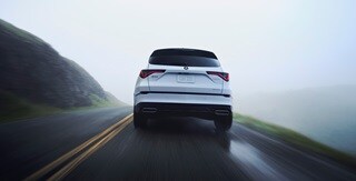 2026 Acura MDX A-Spec in Platinum White Pearl rear view