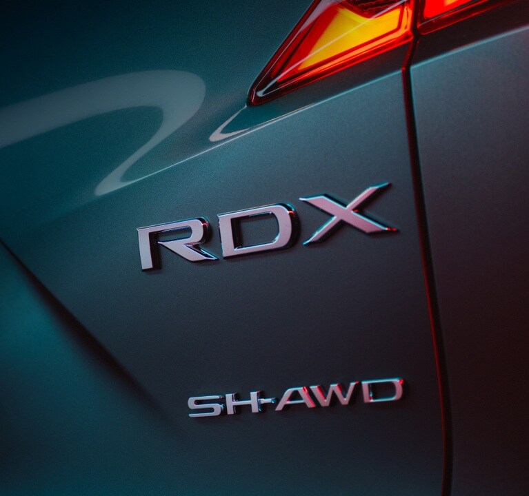 2025 RDX SH-AWD badge close up