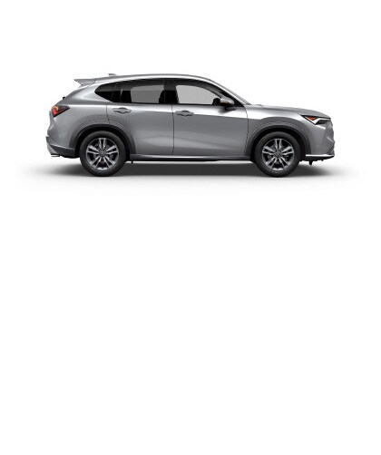 Acura ADX shown in Solar Silver Metallic, side view (Premium Compact SUV).